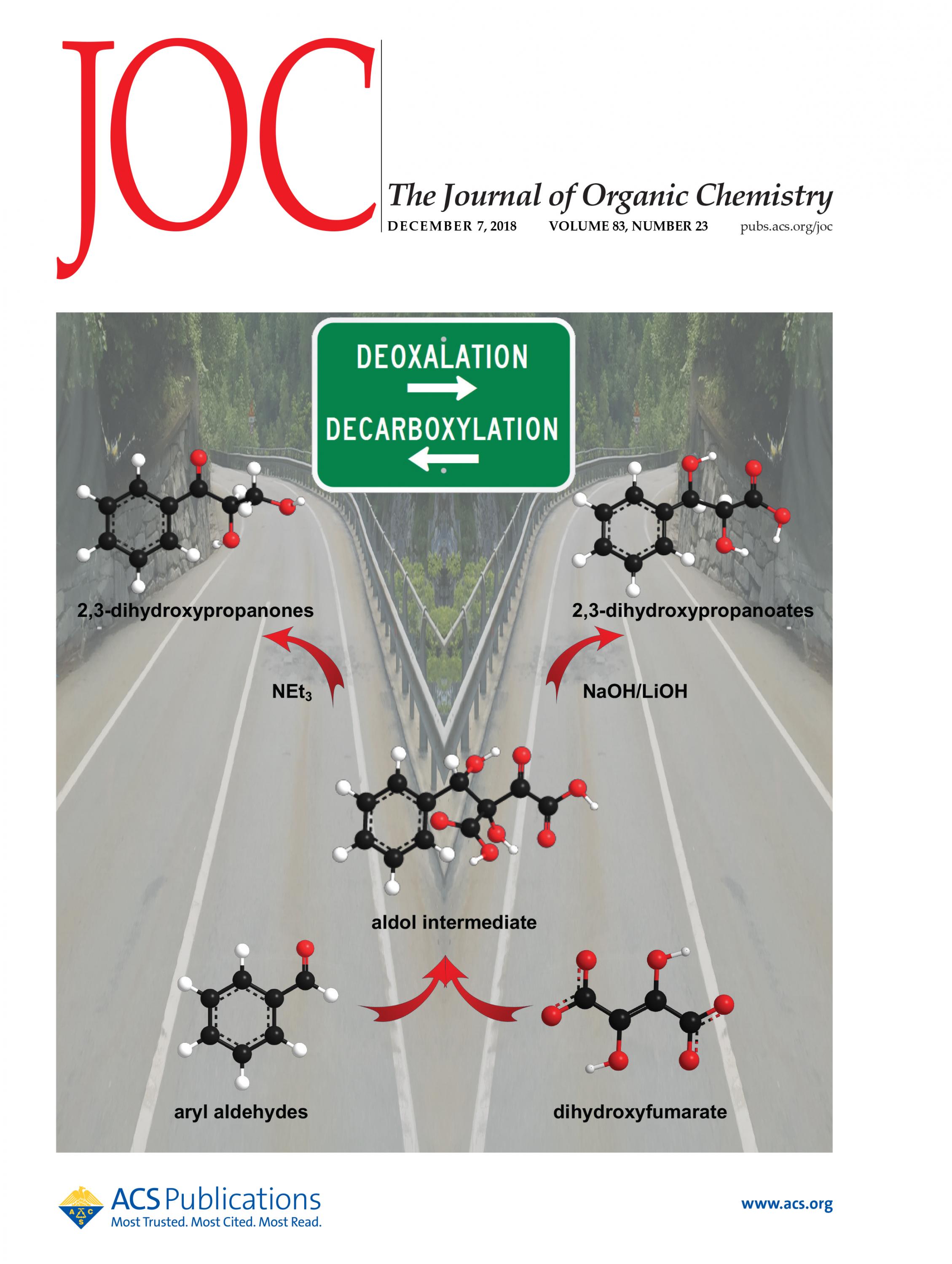 The Journal of Organic Chemistry, December 2018 cover (Courtesy ACS Publications)