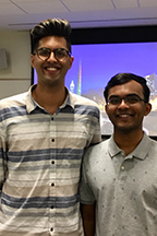 Akhil Upad (left) and Amitej Venapally