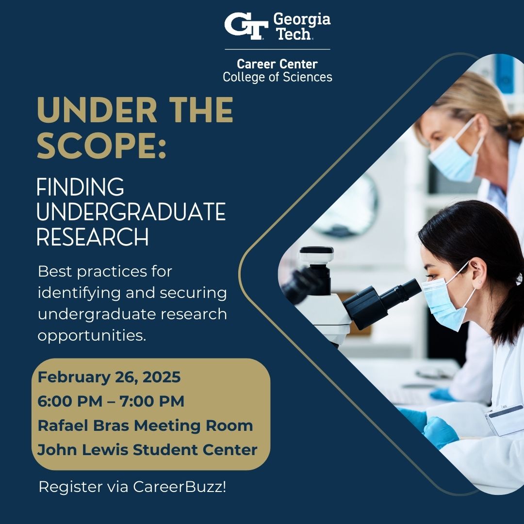 CoS Under the Scope Finding Undergraduate Research Flyer