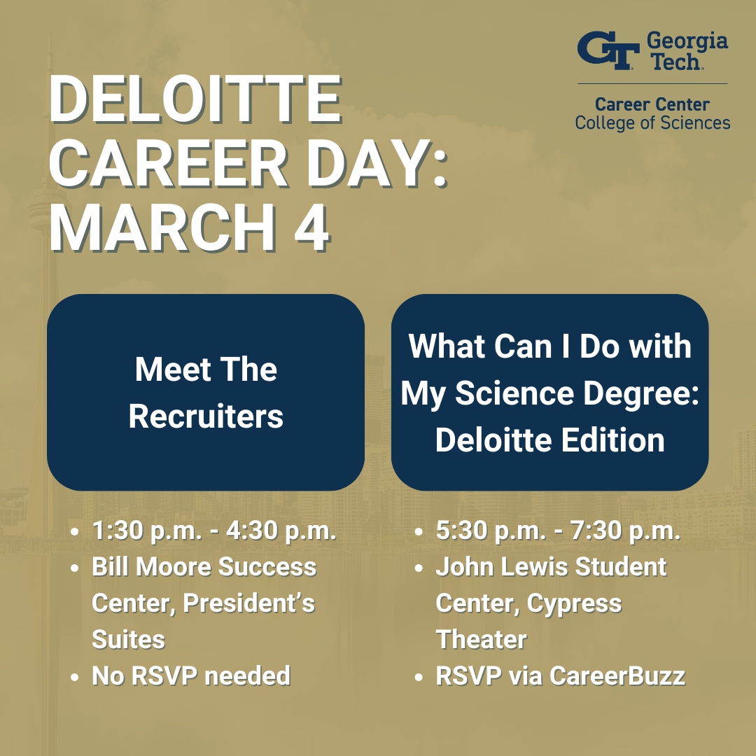 CoS Career Educator Event: College of Sciences - Deloitte Career Day