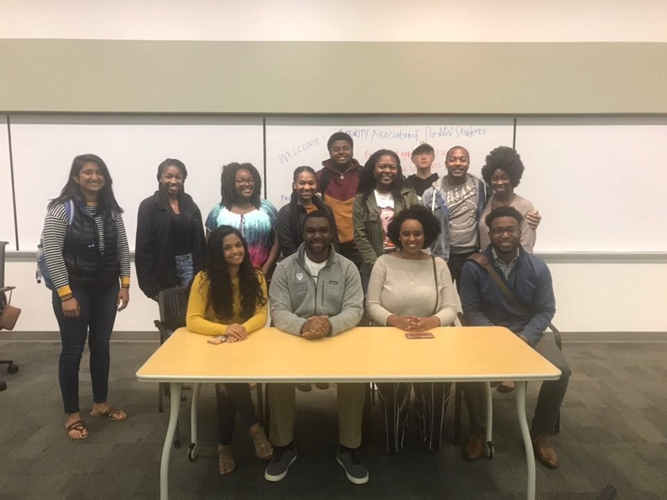 At Georgia Tech, Huell quickly got involved with many organizations, such as the Minority Association of Pre-Med Students (pictured).