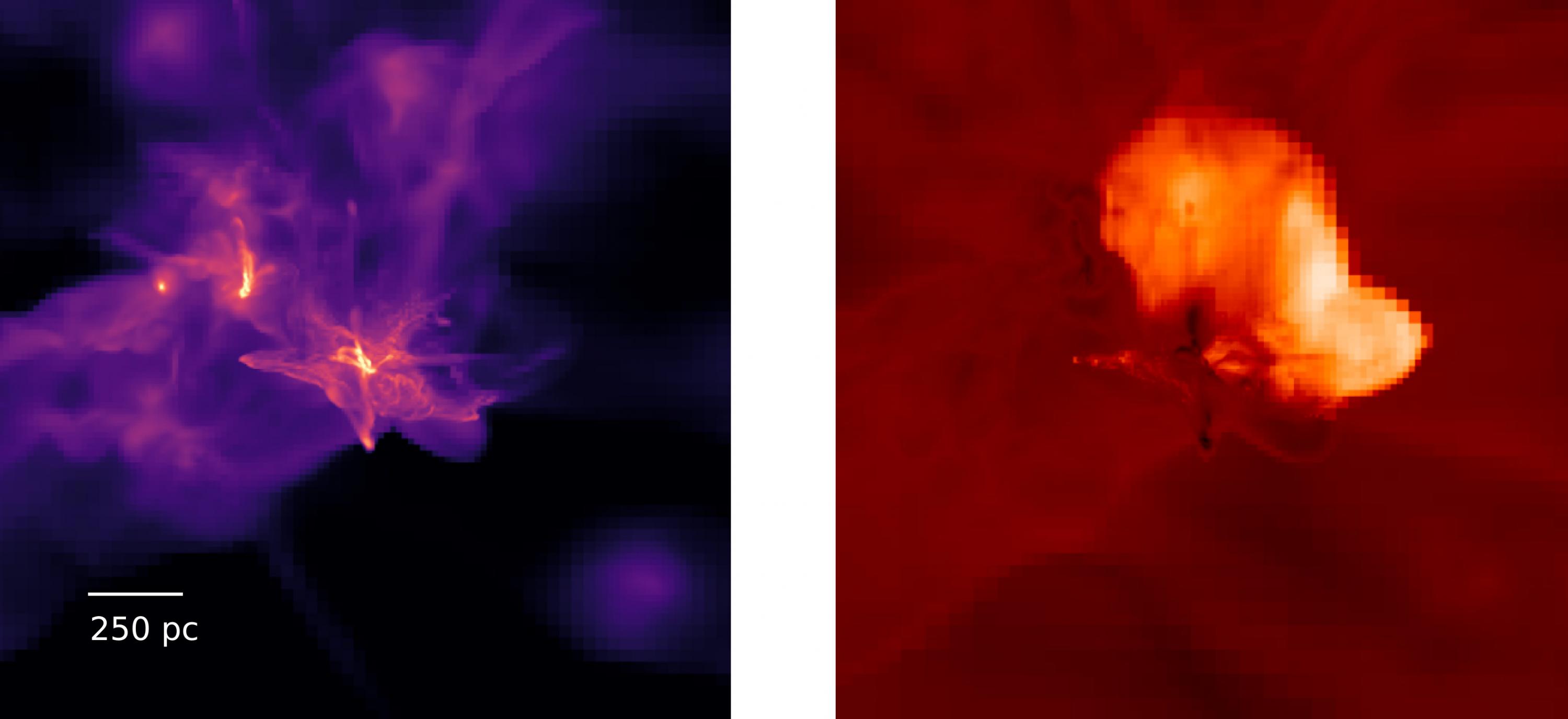 Simulation of direct collapse black hole