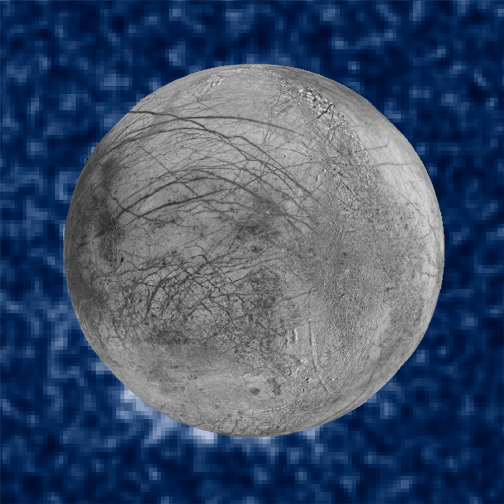 suspected plumes of water vapor erupting from the surface of Europa