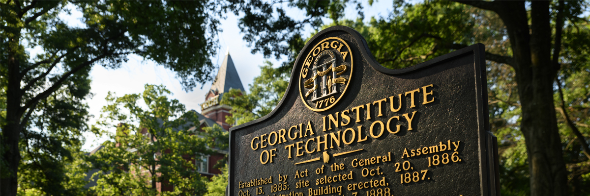Georgia Tech Historical Marker on Campus