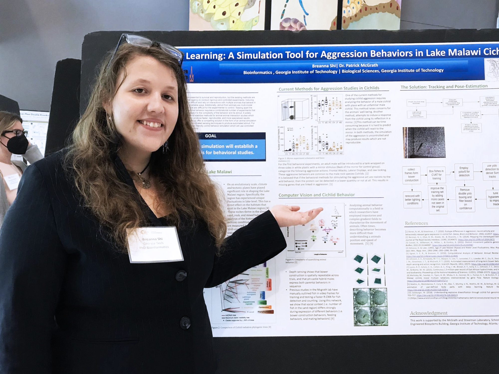 Breanna Shi presents her work at the 2022 Bioinformatics New Student Orientation.