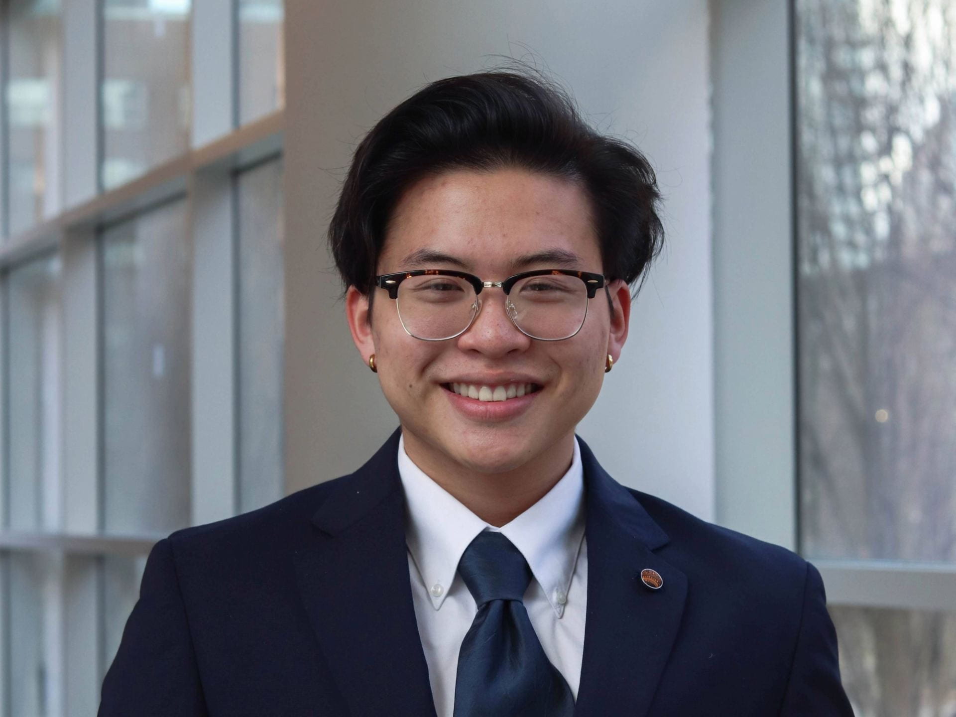 Elliot Huang will graduate in May with bachelor’s degrees in psychology and computer science.