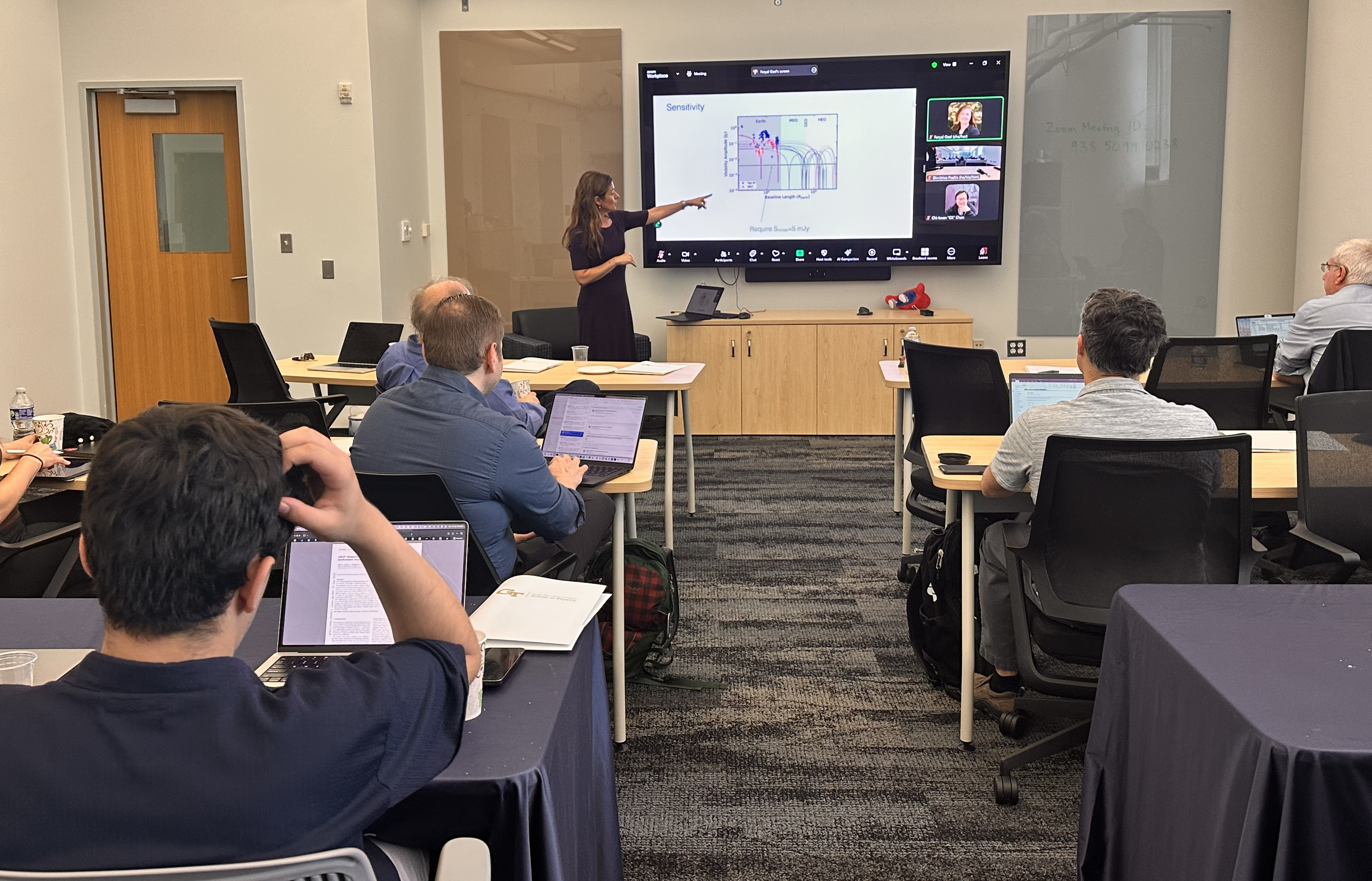 The kickoff meeting marked the first time that a large group of team members came together in person. Team members shared what they will bring to the mission and spent time refining the goals and requirements of the mission.