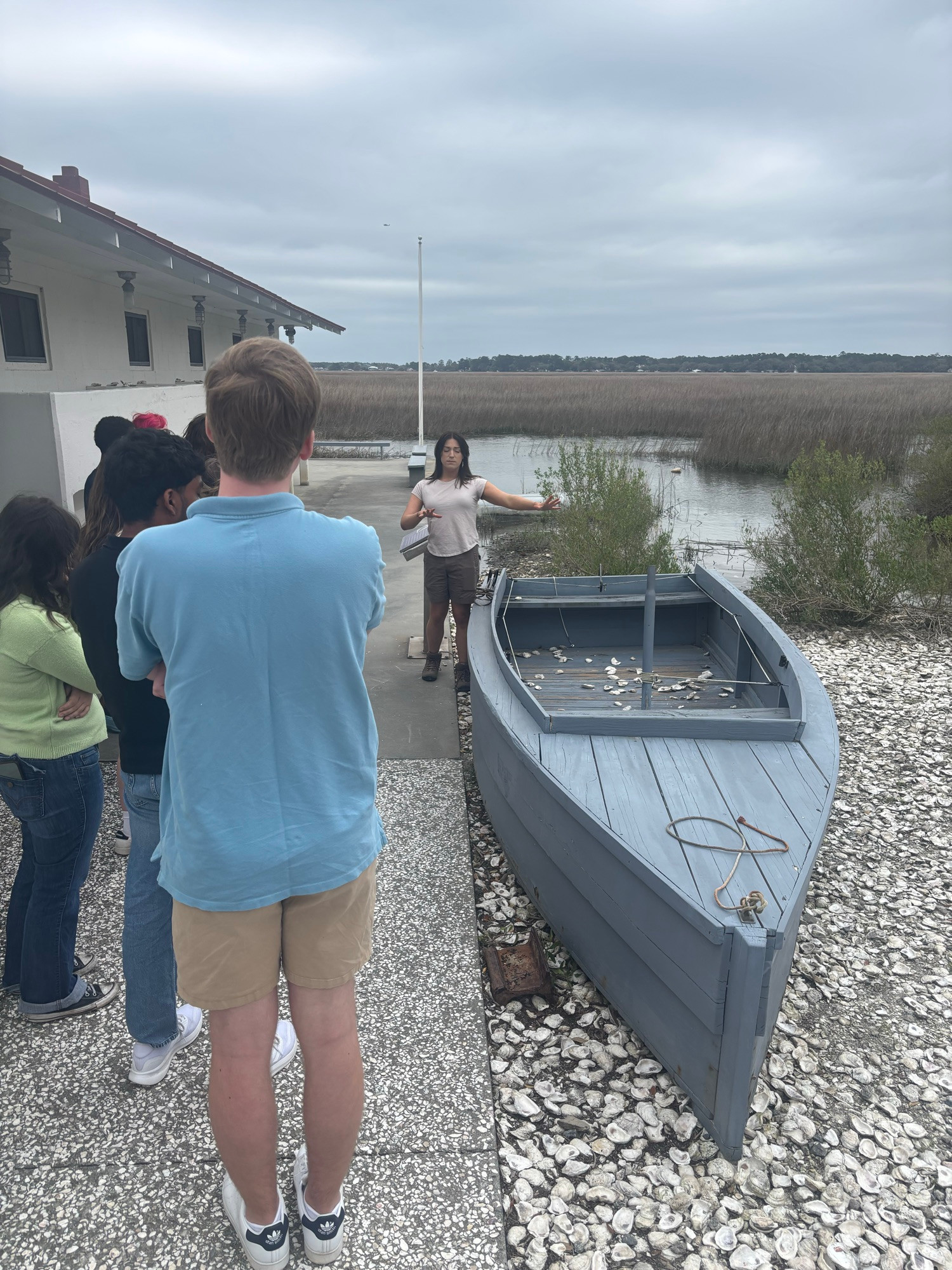 A highlight of the trip included a visit to the Pin Point Heritage Museum to learn about one of the largest remaining Gullah-Geechee communities in the Southeast and their historical relationship to the marsh, fisheries, and flooding.