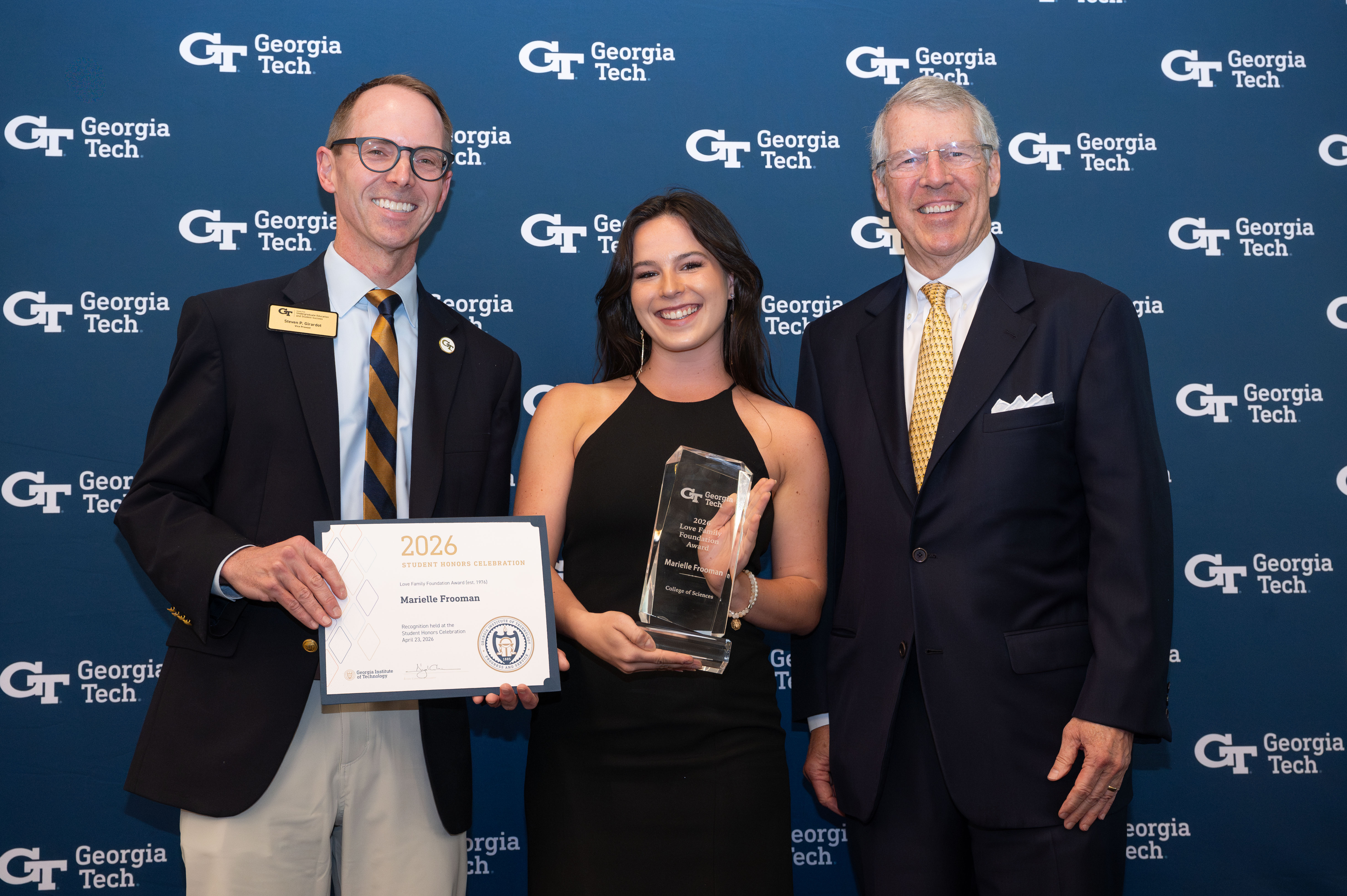 Student Honors Celebration 2026. Marielle Frooman Received Love Family Foundation Award. Photo by Joya Chapman.
