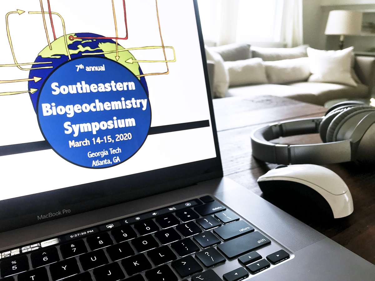 Georgia Tech faculty and students successfully hosted the 7th Annual Southeastern Biogeochemistry Symposium online, the weekend of March 14-15, 2020 (Photo: Jess Hunt-Ralston).