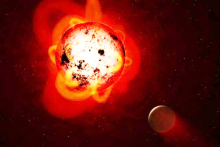 A rocky planet orbits the red dwarf star Proxima Centauri (Courtesy of NASA, ESA, G. Bacon STSci) A rocky planet orbits the red dwarf star Proxima Centauri (Courtesy of NASA, ESA, G. Bacon STSci)