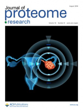 Journal of Proteome Research August 2019 Cover (Credit ACS Publications) Journal of Proteome Research August 2019 Cover (Credit ACS Publications)