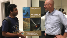 Sachin Kothandaraman and College of Sciences Interim Dean David Collard Sachin Kothandaraman and College of Sciences Interim Dean David Collard