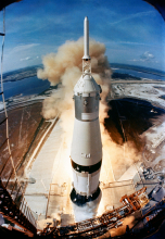 Apollo 11's Saturn V rocket launches July 16, 1969 (Photo by NASA) Apollo 11's Saturn V rocket launches July 16, 1969 (Photo by NASA)