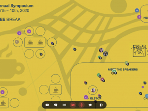 Screen shot of a coffee break at the 3rd Annual SCMB Symposium, held virtually in December. Credit: Michael Lavigne