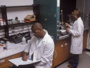 In the lab
