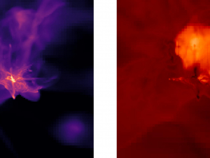 Simulation of direct collapse black hole
