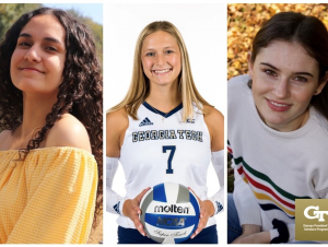 New Stamps President's Scholars include (from left to right) Mariah Castillo, Elizabeth Patterson, and Emmarose Stern.