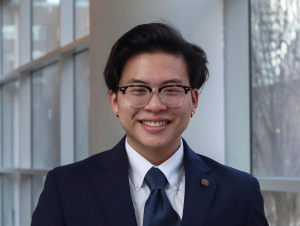 Elliot Huang will graduate in May with bachelor’s degrees in psychology and computer science.