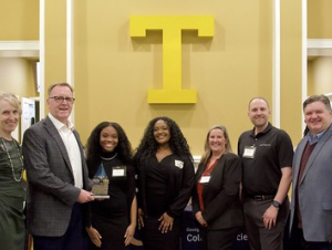 BrandSafway was honored as the 2024 Internship Company of the Year. (From left): Susan Lozier, Karl Fessenden, Lauren Hester, Nadia Muhammad, Karen Riapos, Brenton Jones, and David Gaston.