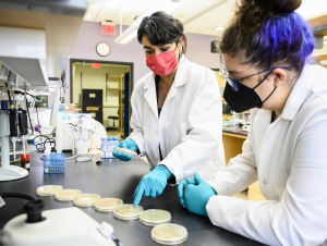 Former College of Sciences postdoctoral fellow Betül Kaçar (left) is an assistant professor at the University of Wisconsin-Madison. (Photo NASA: Jeff Miller)
