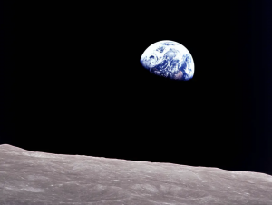 Taken aboard Apollo 8 by Bill Anders, this iconic picture shows Earth peeking out from beyond the lunar surface as the first crewed spacecraft circumnavigated the Moon, with astronauts Anders, Frank Borman, and Jim Lovell aboard. (Credit: NASA)