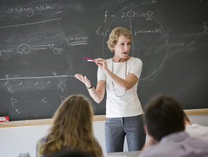 Susan Lozier teaches a class at Duke University. (Photo courtesy Duke University) 