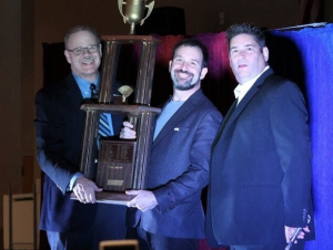 (Left to right) Mike Dunagan, president of the Georgia Magic Club, Matt Baker, and Merritt Ambrose, president of the Atlanta Society of Magicians (Photo: Atlanta Society of Magicians)