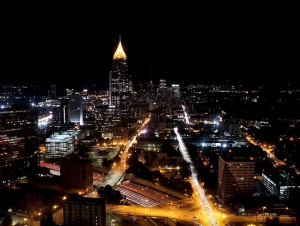 One group of students suggested reducing the lighting time of the iconic Bank of America Plaza in midtown Atlanta.