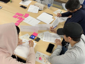 Students learn different resilience strategies during an in-person session.