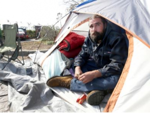 A Panama City resident forced out of his home