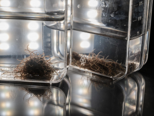 Worm blobs create collective behavior
