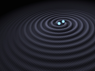 Two black holes merging (LIGO)