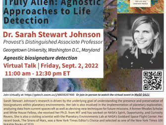 Fall 2022 GT Astrobiology Distinguished Lecture and Social Event