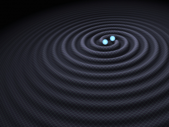 Two black holes merging (LIGO)