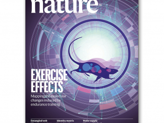 The May 2024 cover of the journal Nature, featuring MoTrPAC findings.