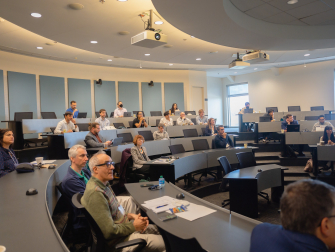 Physicists from around the country come to Georgia Tech for a recent machine learning conference. (Photo Benjamin Zhao)