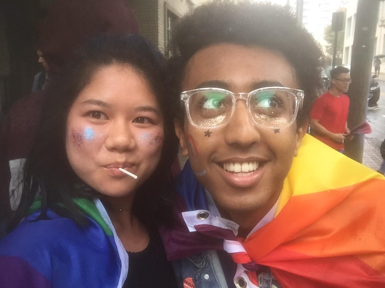 Atlanta Pride 2019 with Eyosias Gedion (right), Pride Alliance Design Chair 
